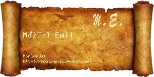 Mözl Emil névjegykártya