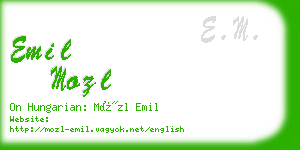 emil mozl business card